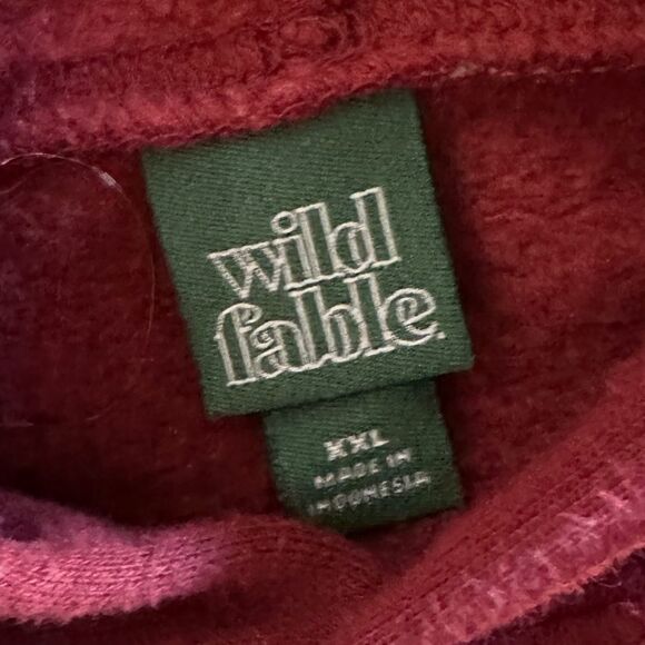 Wild Fable Cropped Hooded Sweatshirt in Merlot - Picture 8 of 8